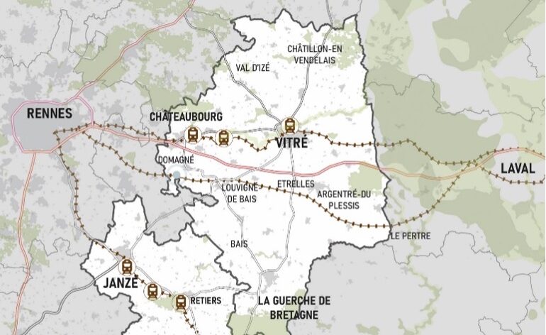 Carte du territoire du SCoT du Pays de Vitré