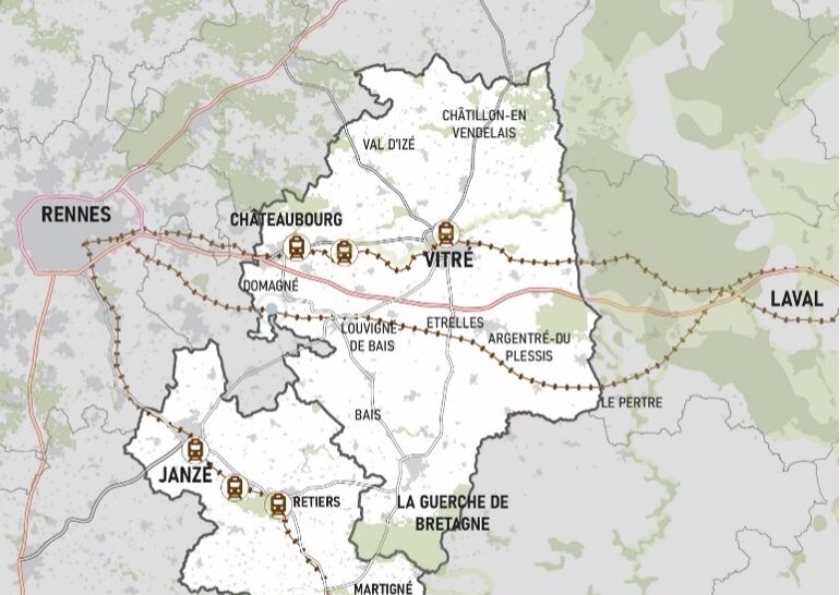 Carte du territoire du SCoT du Pays de Vitré
